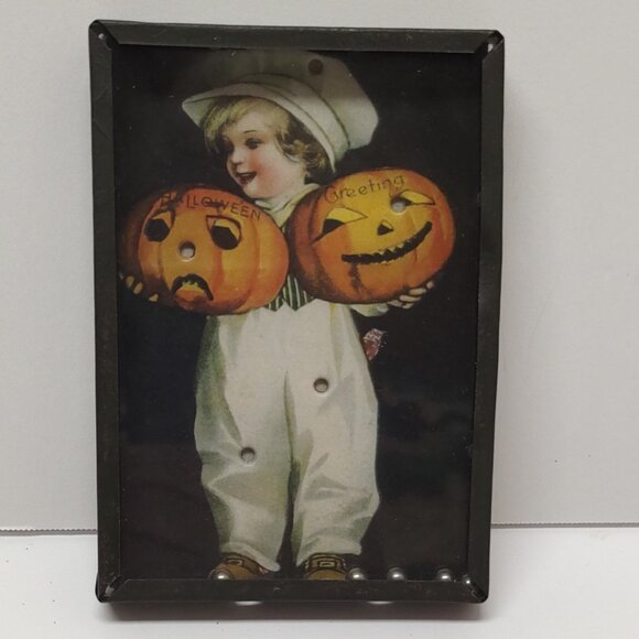 Bruce Elsass - Halloween Ball Bearing Game - Child with Pumpkins - Bethany Lowe - Picture 2 of 3